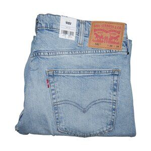 Levis 541 Athletic Fit Jeans Men's Size 38x34 Light Wash Stretch Flex Denim NWT